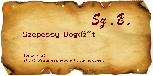 Szepessy Bogát névjegykártya
